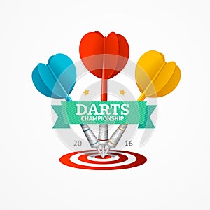 Darts Sign. Vector