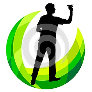Darts sport logo in vector quality. photo