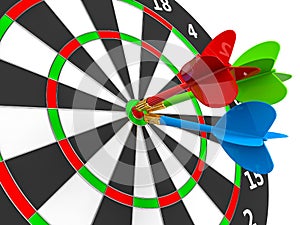 Darts. Success concept.