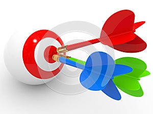 Darts. Success concept.