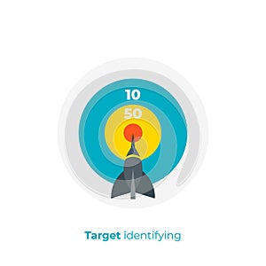 Darts target flat art vector icon