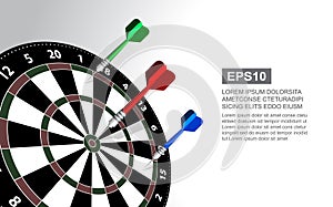 Darts target isolated .