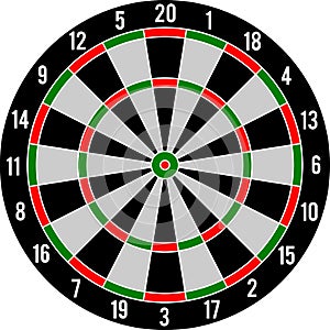 Darts target red & green