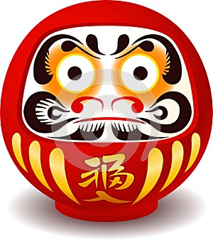 Daruma doll cartoon