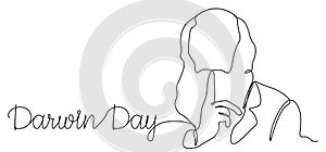 Darwin`s Day. International Day of Science and Humanism. One line