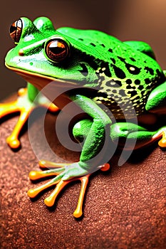 Darwinâs Frog Animal. AI Generated. photo