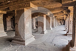 Das Avatara (Ten Incarnations of Vishnu) Cave in Ellora, Maharasthra state, Ind photo