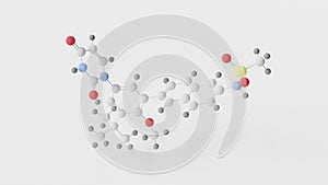 dasabuvir molecule 3d, molecular structure, ball and stick model, structural chemical formula exviera photo