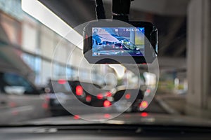 Dash Camera or car video recorder in vehicle