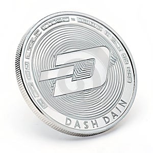 Dash coin icon isolated on white background photo