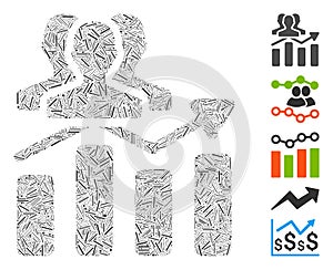 Dash Collage Audience Chart Trend Icon