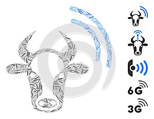 Dash Collage Cow Radio Signal Icon