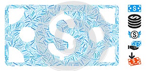 Dash Collage Dollar Banknote Icon