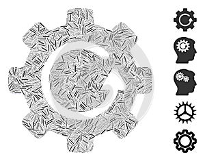 Dash Collage Gear Rotation Icon