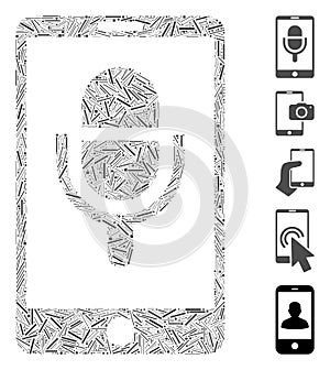 Dash Collage Phone Microphone Icon
