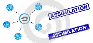 Dash Connections Mosaic and Grunge Rectangle Assimilation Seals