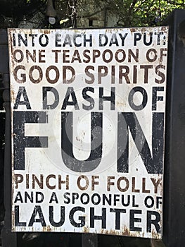 A dash of fun sign