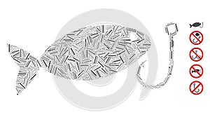 Dash Mosaic Fish Hook Icon