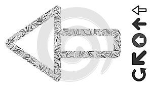 Dash Mosaic Left Arrow Icon