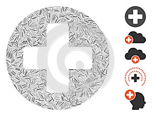 Dash Mosaic Medical Rounded Cross Icon photo