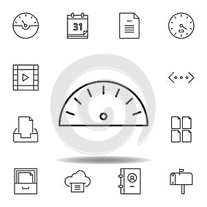 dash speed widget outline icon. Detailed set of unigrid multimedia illustrations icons. Can be used for web, logo, mobile app, UI
