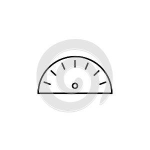 Dash speed widget outline icon. Signs and symbols can be used for web, logo, mobile app, UI, UX