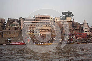 Dashashwamedh Ghat  the main ghat on Ganga River,  Varanasi Uttar Pradesh, India