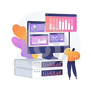 Dashboard analytics vector concept metaphor