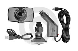 Dashboard camera isolated on white