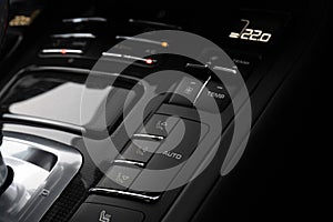 dashboard in the car climate control adjustment car passengers in the cabin