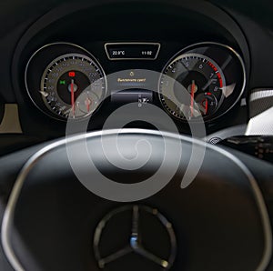 Dashboard of the car Mercedes-Benz