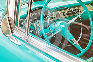 Dashboard of a classic car