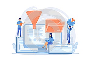 Dashboard consolidating metrics on computer screen. Business intelligence dashboard, business analytics tool, business