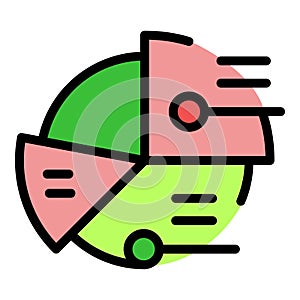Dashboard data icon vector flat