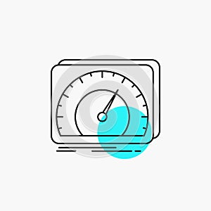 dashboard, device, speed, test, internet Line Icon