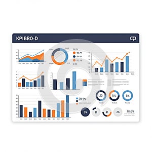 Dashboard displaying various graphs and charts including bar graphs, line graphs, and