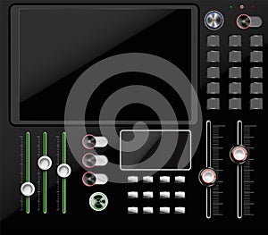 Dashboard Elements Realistic Composition