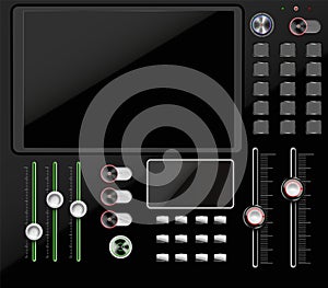 Dashboard Elements Realistic Composition