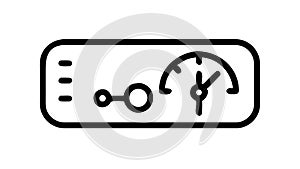 Dashboard Gauge Icon for Analytics Performance Metrics, vector design Generative AI