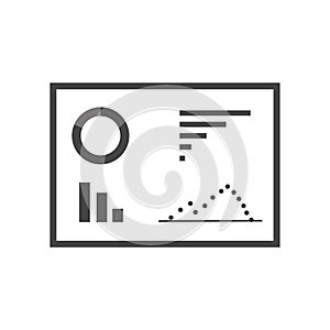 Dashboard icon cartoon style on white isolated background