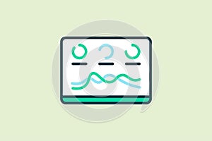 Dashboard icon. icon related to UI elements. suitable for web site, app, user interfaces,element, printable etc. flat line icon