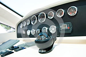 Dashboard instruments and compass