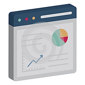 Dashboard Isometric Vector Isolated icon which can easily modify or edit