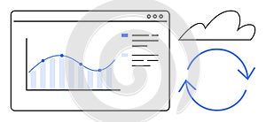 Data Analytics with Cloud Integration Representing Synchronization and Growth Insights
