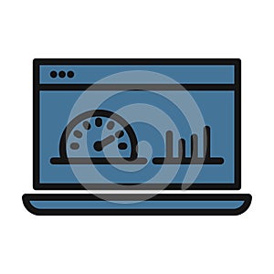 Dashboard line isolated vector icon can be easily modified and edit