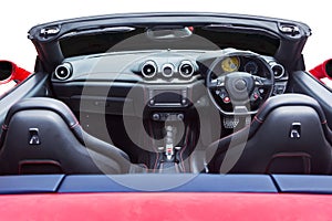 Dashboard of sport car interior