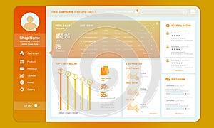 Dashboard template for seller on online shop