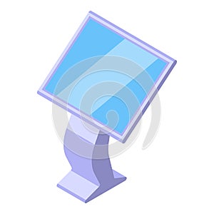 Dashboard touchscreen icon isometric vector. Smart swipe