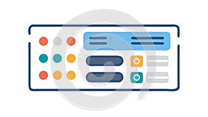 Dashboard UI Elements, Data Analytics Interface, vector design Generative AI