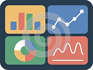 Dashboard UI Infographic Interface Data Analysis Visualization Chart Elements